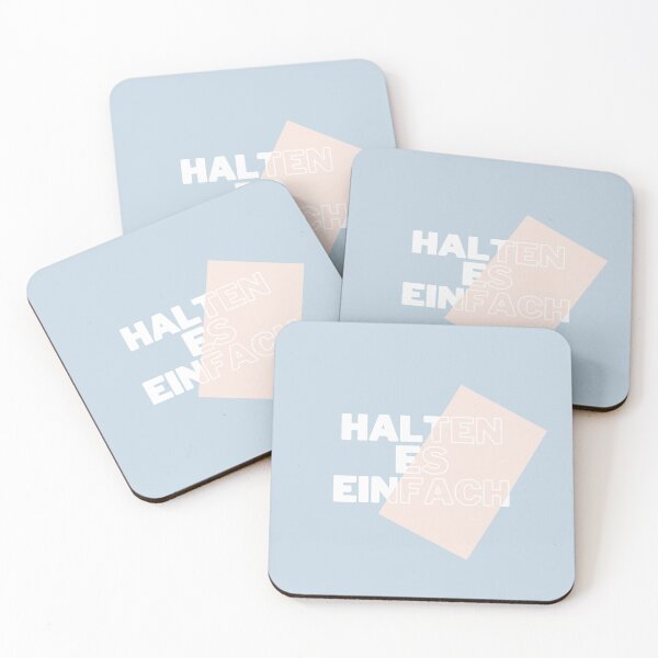 Item preview, Halte es einfach | Pastel Blue Background designed and sold by RM-Journey.