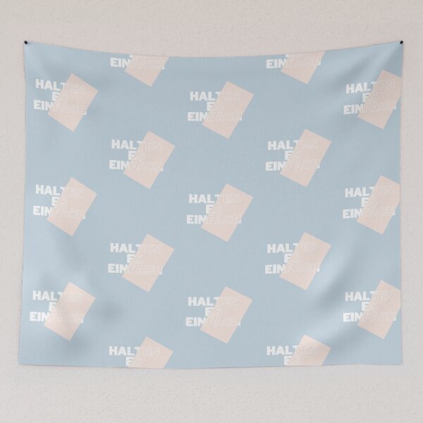 Item preview, Halte es einfach | Pastel Blue Background designed and sold by RM-Journey.
