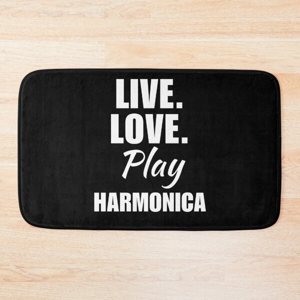 Item preview, Live, love, play harmonica. For harmonicist girl who love harmonica musical instrument saying qoute designed and sold by NBSStore.