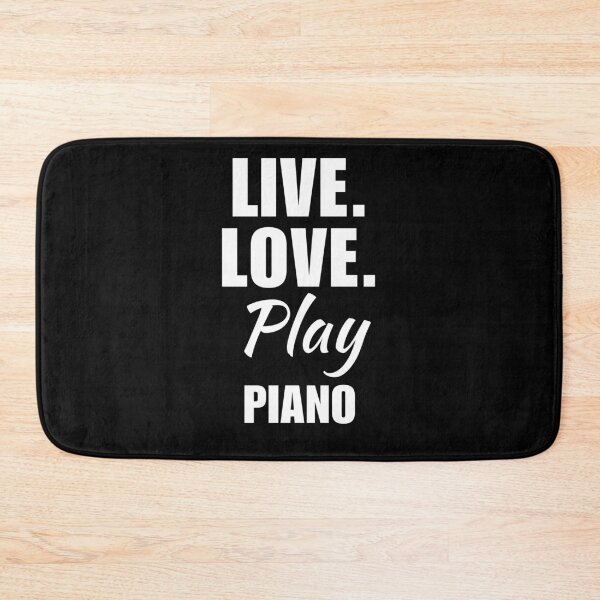 Item preview, Live, love, play piano. Funny piano mom or dad quote or saying for pianist girl student designed and sold by NBSStore.
