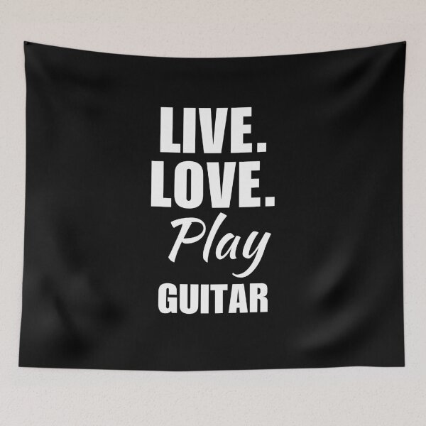 Item preview, Live, love, play guitar. Funny acoustic guitar lover boy or girl guitarist hobby dad or mom designed and sold by NBSStore.