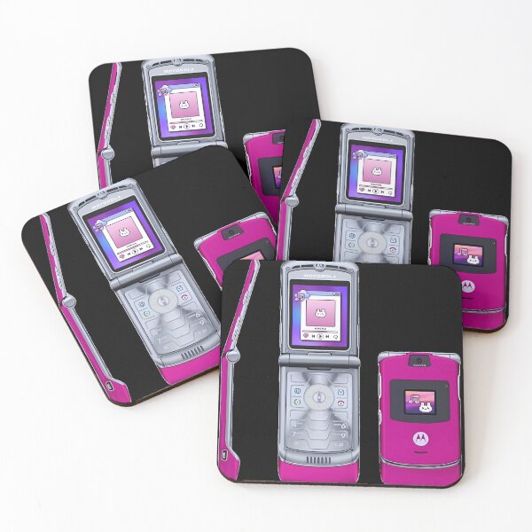 Item preview, RAZR Music Pixel Art Pastel Retro Phone y2k 2000s Nostalgia designed and sold by StrangeBootique.
