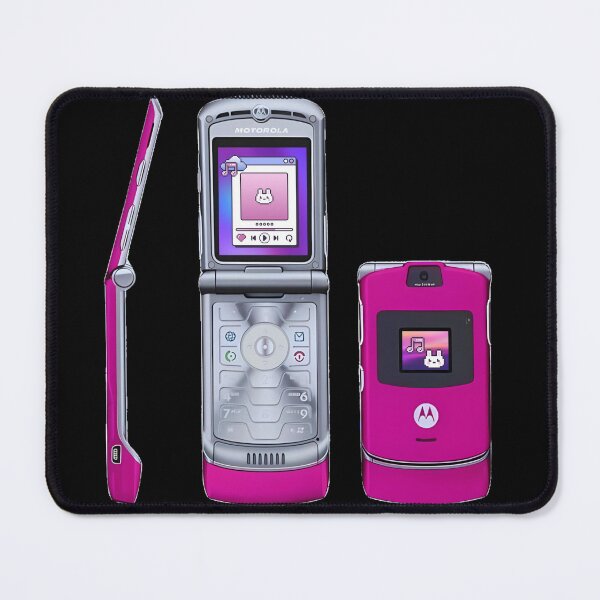 Item preview, RAZR Music Pixel Art Pastel Retro Phone y2k 2000s Nostalgia designed and sold by StrangeBootique.