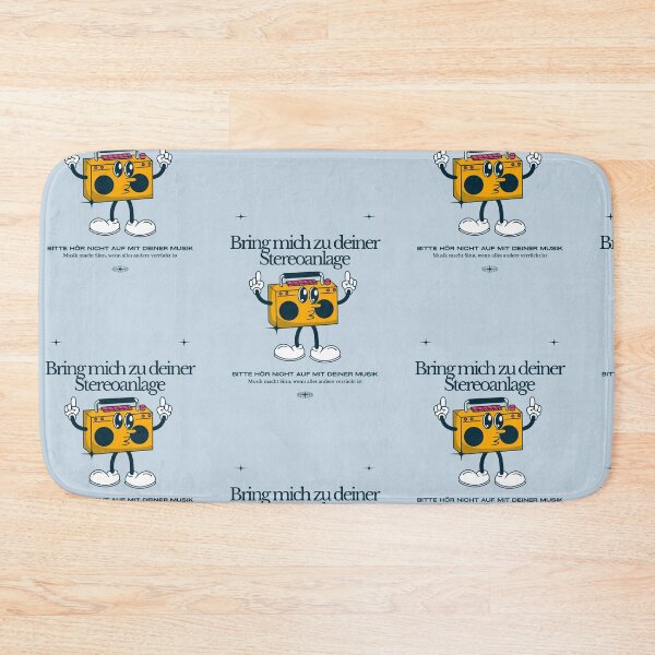 Item preview, Nimm mich mit zu deinem Stereo | Pastel Blue Background designed and sold by RM-Journey.