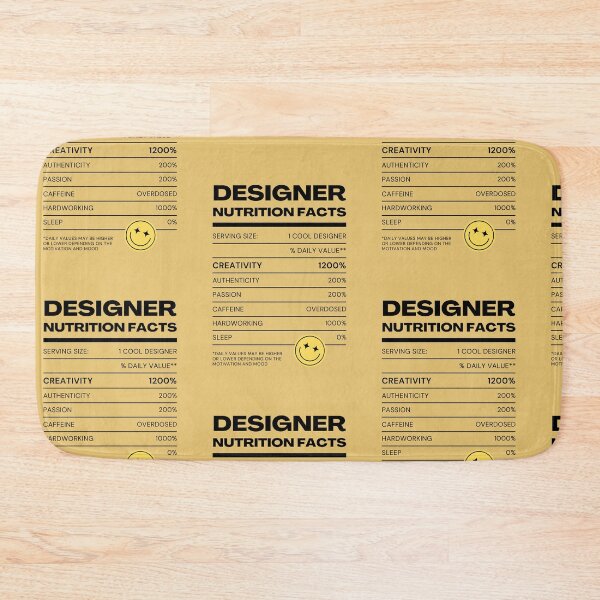 Item preview, DESIGNER Nutrition Facts | Yellow Background designed and sold by RM-Journey.