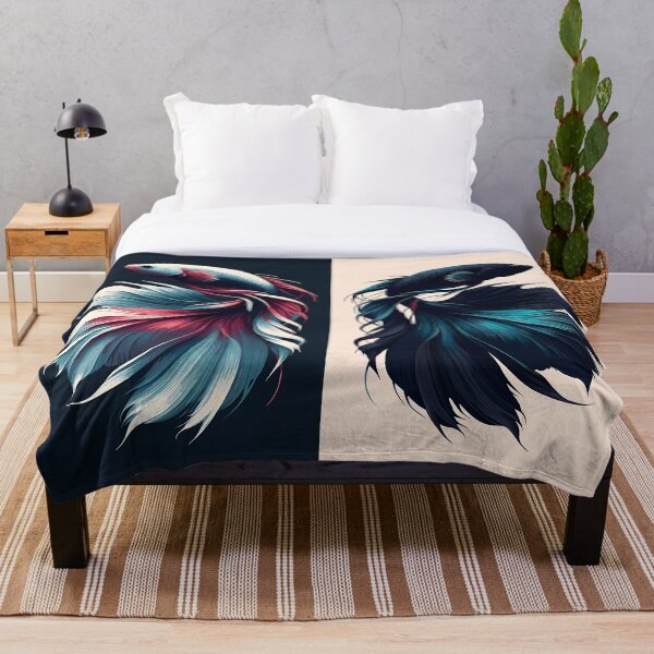 Artikelvorschau, Gespiegelte Betta Splendens Fische, Minimalistisch entworfen und verkauft von FinFriends.