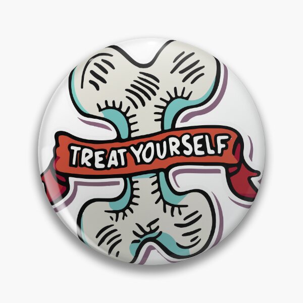 Item preview, Treat Yourself Bone Ribbon Illustration designed and sold by NiftyWrx.