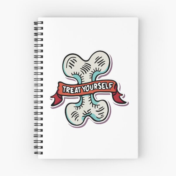 Item preview, Treat Yourself Bone Ribbon Illustration designed and sold by NiftyWrx.