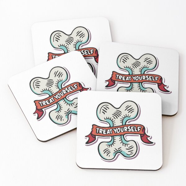 Item preview, Treat Yourself Bone Ribbon Illustration designed and sold by NiftyWrx.