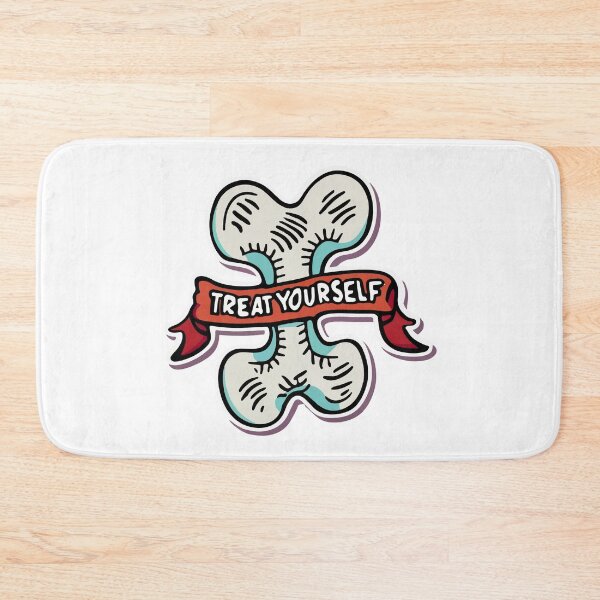 Item preview, Treat Yourself Bone Ribbon Illustration designed and sold by NiftyWrx.