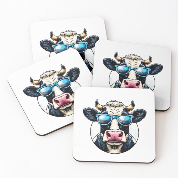 Item preview, Holstein Cow Wearing Sunglasses designed and sold by TheAnimalZ00.