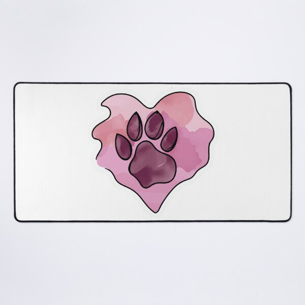 Item preview, Watercolor Paw Print Heart Art for Dog Lovers designed and sold by NiftyWrx.