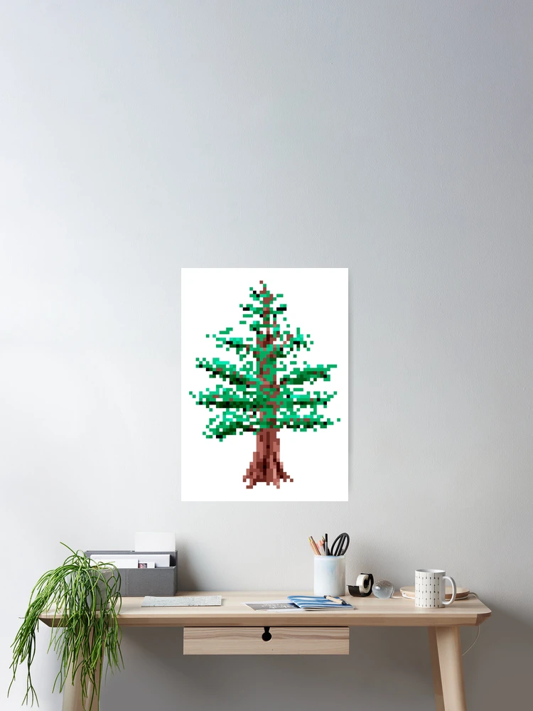 Thumbnail 2 of 3, Poster, Pixel tree designed and sold by Revulet.