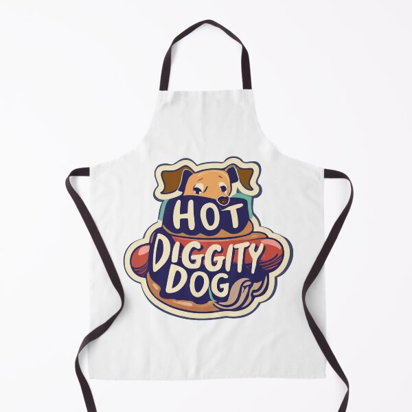 Item preview, Retro Dachshund Hot Diggity Dog Pun Sticker designed and sold by NiftyWrx.