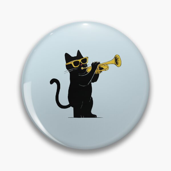 Item preview, Funny Cat Wearing Sunglasses Playing Trumpet Gift for Men Women -  designed and sold by PurpleLoveStore.