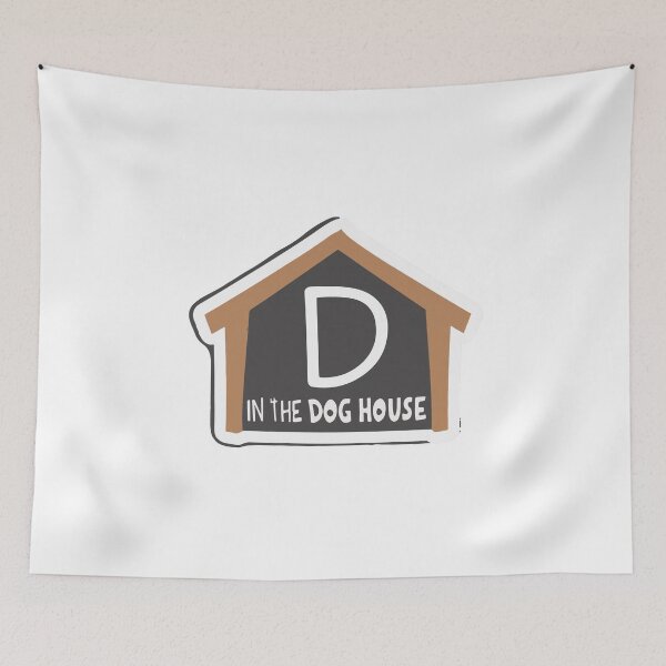 Item preview, Chalkboard Style Dog House with Letter 'D' Design designed and sold by NiftyWrx.