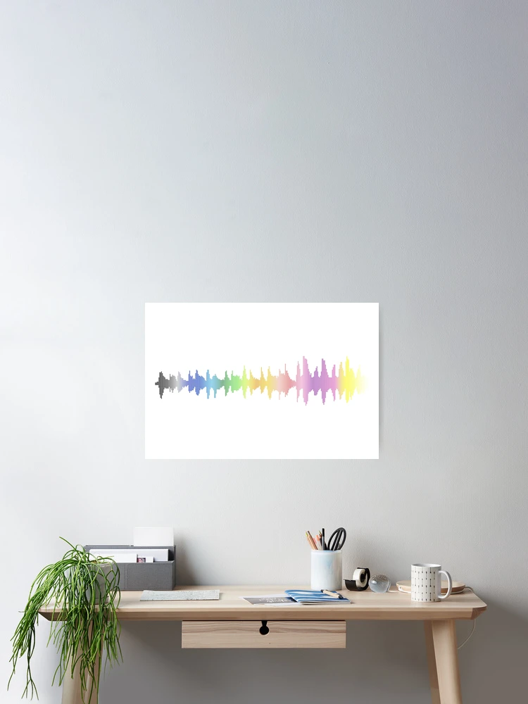 Thumbnail 2 of 3, Poster, Colorful Sound Wave designed and sold by Revulet.