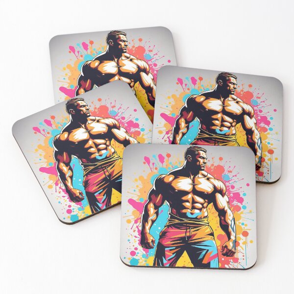 Item preview, Strength Embodied A Vibrant Ode to Athletic Prowess designed and sold by ArtComixHaven.