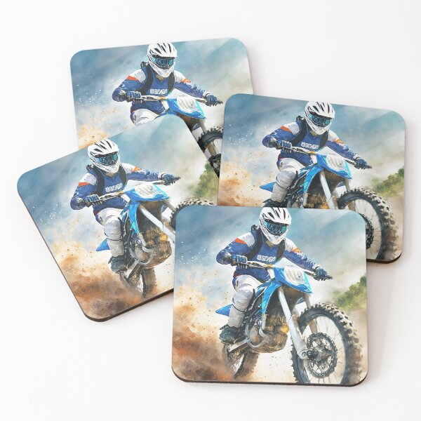 Item preview, A motocross rider leaps, dirt flying, in a vivid display of speed and skill designed and sold by homydesign.