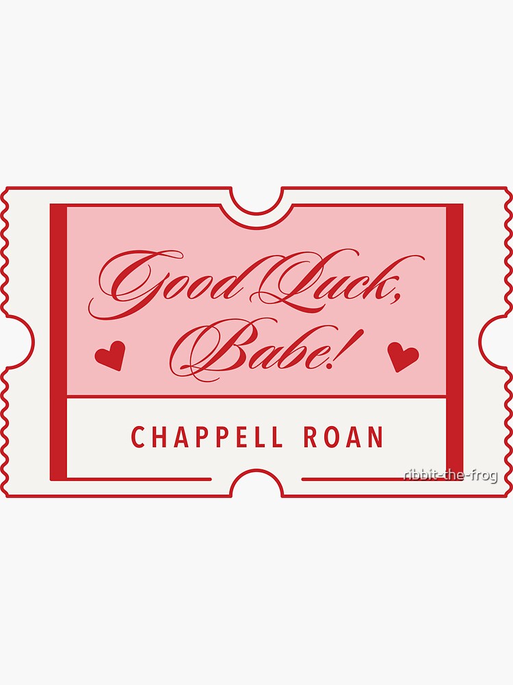 Thumbnail 3 of 3, Sticker, Good Luck, Babe! ticket designed and sold by ribbit-the-frog.