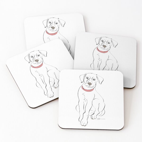 Item preview, Cute line drawing of a floppy-eared dog by Karen Little of Littleviews  designed and sold by Littleviews.