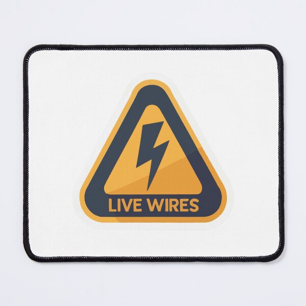Item preview, Live Wires Caution Sign Electrician Sticker designed and sold by NiftyWrx.