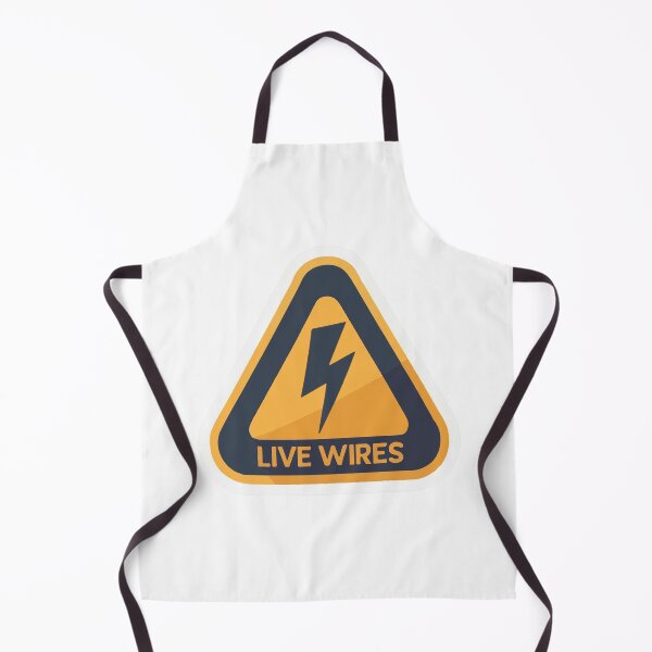 Item preview, Live Wires Caution Sign Electrician Sticker designed and sold by NiftyWrx.