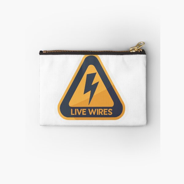 Item preview, Live Wires Caution Sign Electrician Sticker designed and sold by NiftyWrx.