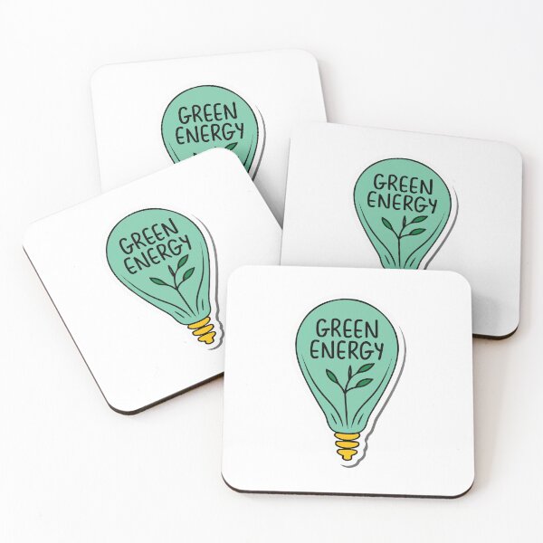 Item preview, Green Energy Bulb with Leaves Illustration designed and sold by NiftyWrx.