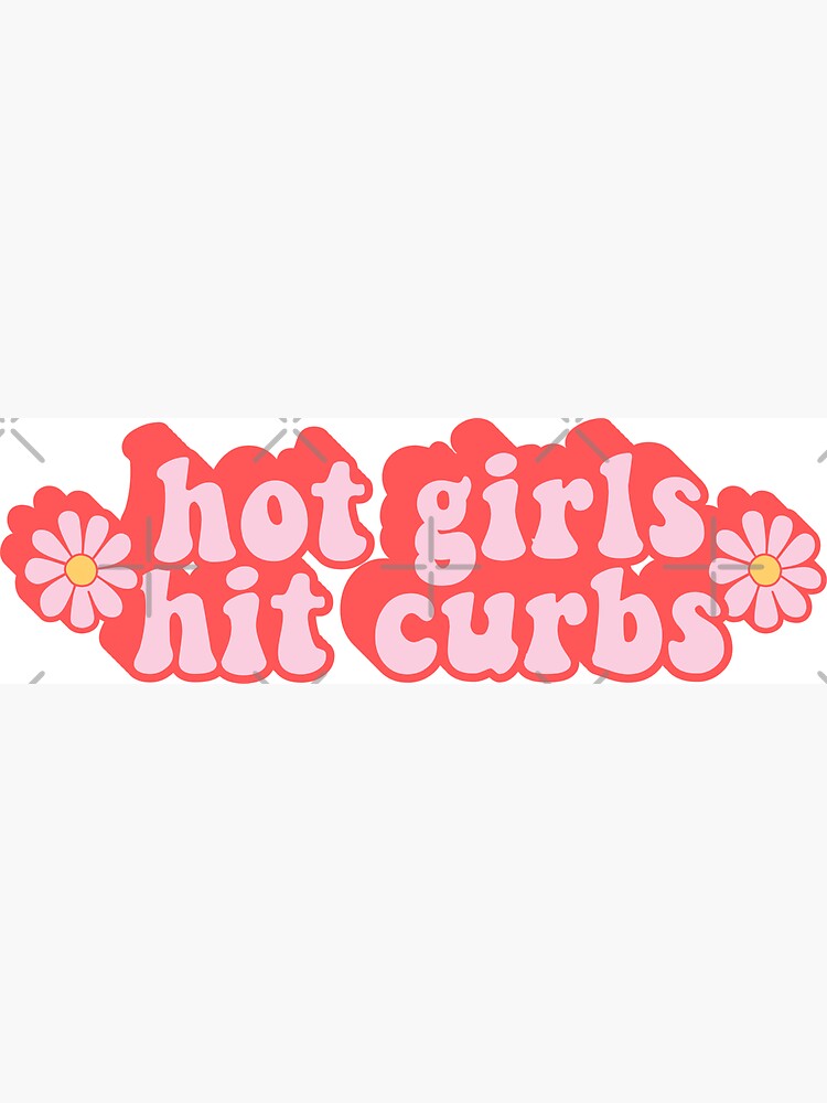 Thumbnail 3 of 3, Magnet, Hot Girls Hit Curbs, Funny Car Bumper designed and sold by yass-art.