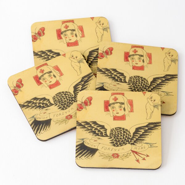 Item preview, Americana Tattoo, American Folk Art Print designed and sold by CulturalCurios.