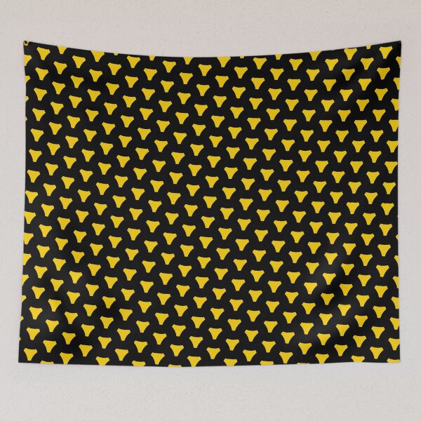 Item preview, Gold Triangular Crest Replicating Logo Black BiColor Tiles designed and sold by Alchemy-A-La-G.