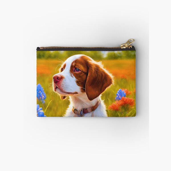 Item preview, Texas Wildflower Field Brittany Spaniel Puppy designed and sold by Fredster1966.