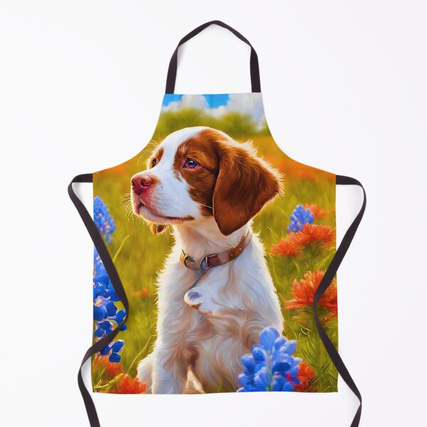 Item preview, Texas Wildflower Field Brittany Spaniel Puppy designed and sold by Fredster1966.