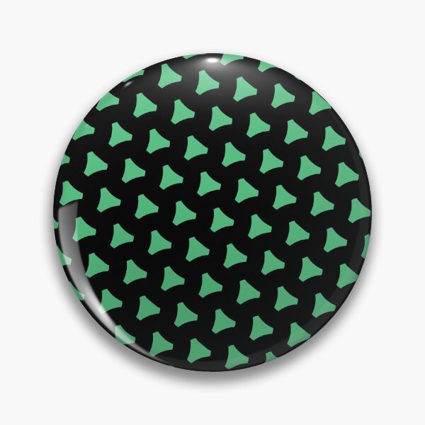 Item preview, Green Triangular Crest Replicating Logo Black BiColor Tiles designed and sold by Alchemy-A-La-G.
