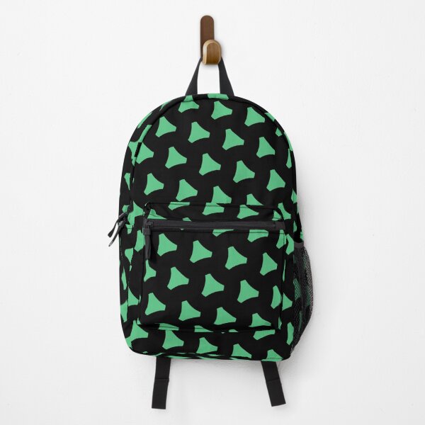 Item preview, Green Triangular Crest Replicating Logo Black BiColor Tiles designed and sold by Alchemy-A-La-G.