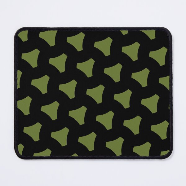 Item preview, Green Triangular Crest Replicating Logo Black BiColor Tiles designed and sold by Alchemy-A-La-G.