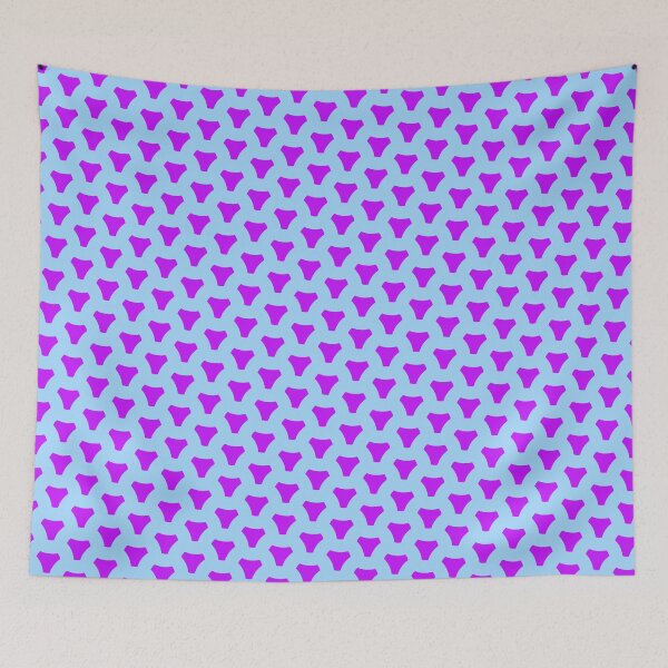 Item preview, Purple Triangular Crest Replicating Logo Blue BiColor Tiles designed and sold by Alchemy-A-La-G.
