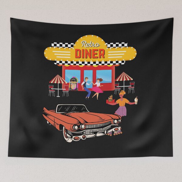 Item preview, Colorful 50s Inspired Retro Diner designed and sold by AlienOccupation.