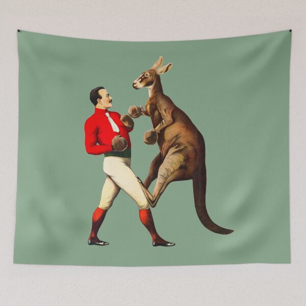 Item preview, Kangaroo Boxing Extravaganza - A Vintage Spectacle - Fun Historic Advertising Image  designed and sold by HeavyHits.