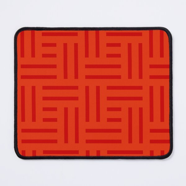 Item preview, Dual Red Rectangles & Squares Striped Line BiColor Tiles designed and sold by Alchemy-A-La-G.