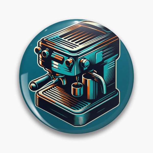 Item preview, Retro-Futurism: Vector Rustic Espresso Machine Art designed and sold by yaseenart.
