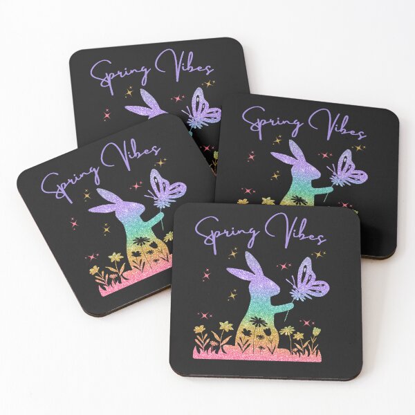 Item preview, Colorful Rabbit and Flowers Spring Vibesly designed and sold by AlienOccupation.