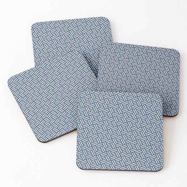 Item preview, Pink Blue Rectangles & Squares Striped Line BiColor Tiles designed and sold by Alchemy-A-La-G.