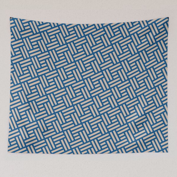 Item preview, Pink Blue Rectangles & Squares Striped Line BiColor Tiles designed and sold by Alchemy-A-La-G.