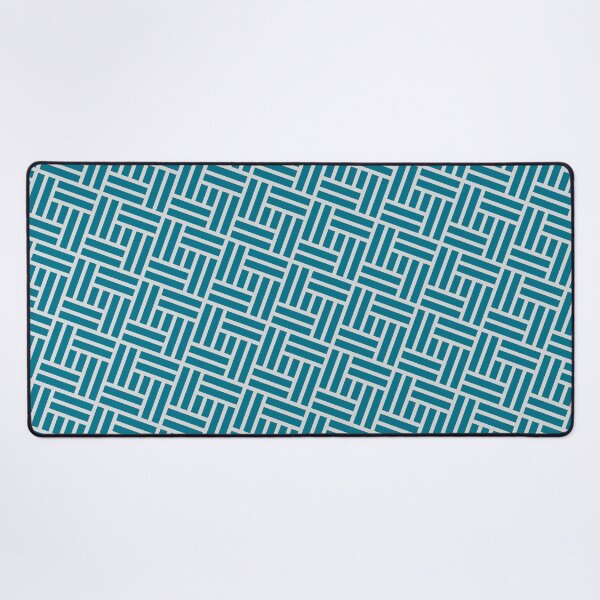Item preview, Grey Teal Rectangles & Squares Striped Line BiColor Tiles designed and sold by Alchemy-A-La-G.