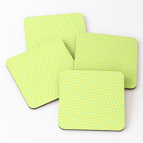 Item preview, Blue & Yellow Dual Parallel Line Stripes BiColor Tiles designed and sold by Alchemy-A-La-G.