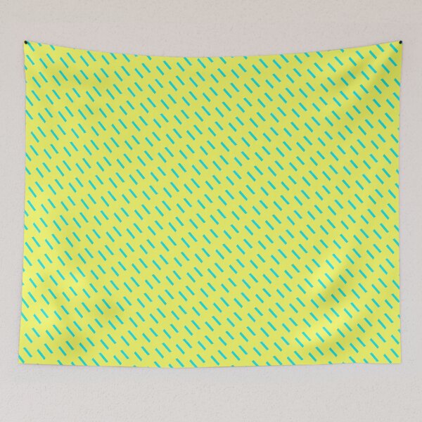 Item preview, Blue & Yellow Dual Parallel Line Stripes BiColor Tiles designed and sold by Alchemy-A-La-G.