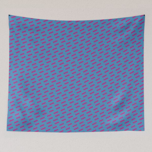 Item preview, Blue & Pink Dual Parallel Line Stripes BiColor Tiles designed and sold by Alchemy-A-La-G.
