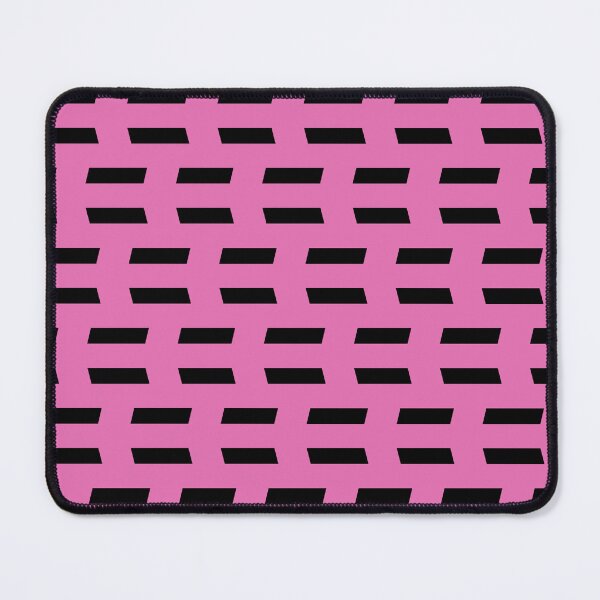 Item preview, Black & Pink Dual Parallel Line Stripes BiColor Tiles designed and sold by Alchemy-A-La-G.